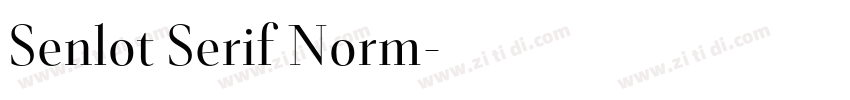 Senlot Serif Norm字体转换